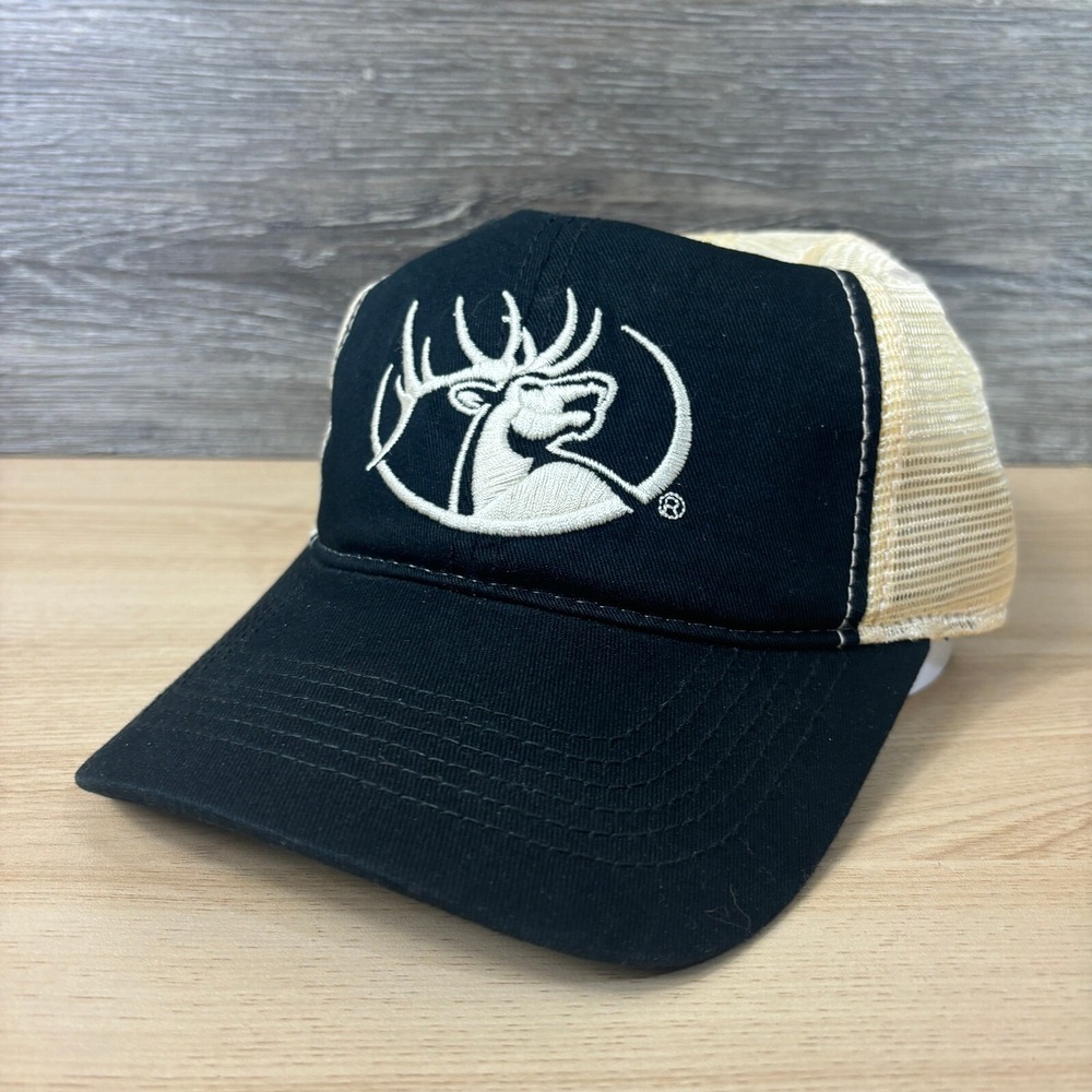 Rocky Mountain Elk Foundation Hat Cap Snap Back Black RMEF‎ Hunting Outdoors